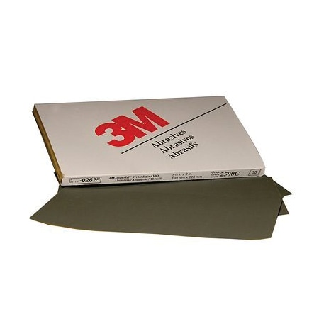 3M 3M Wetordry Abrasive Sheet, 02625, 5-1/2 in.x9 in., 2500, Heavy Duty, 50PK 7000120123